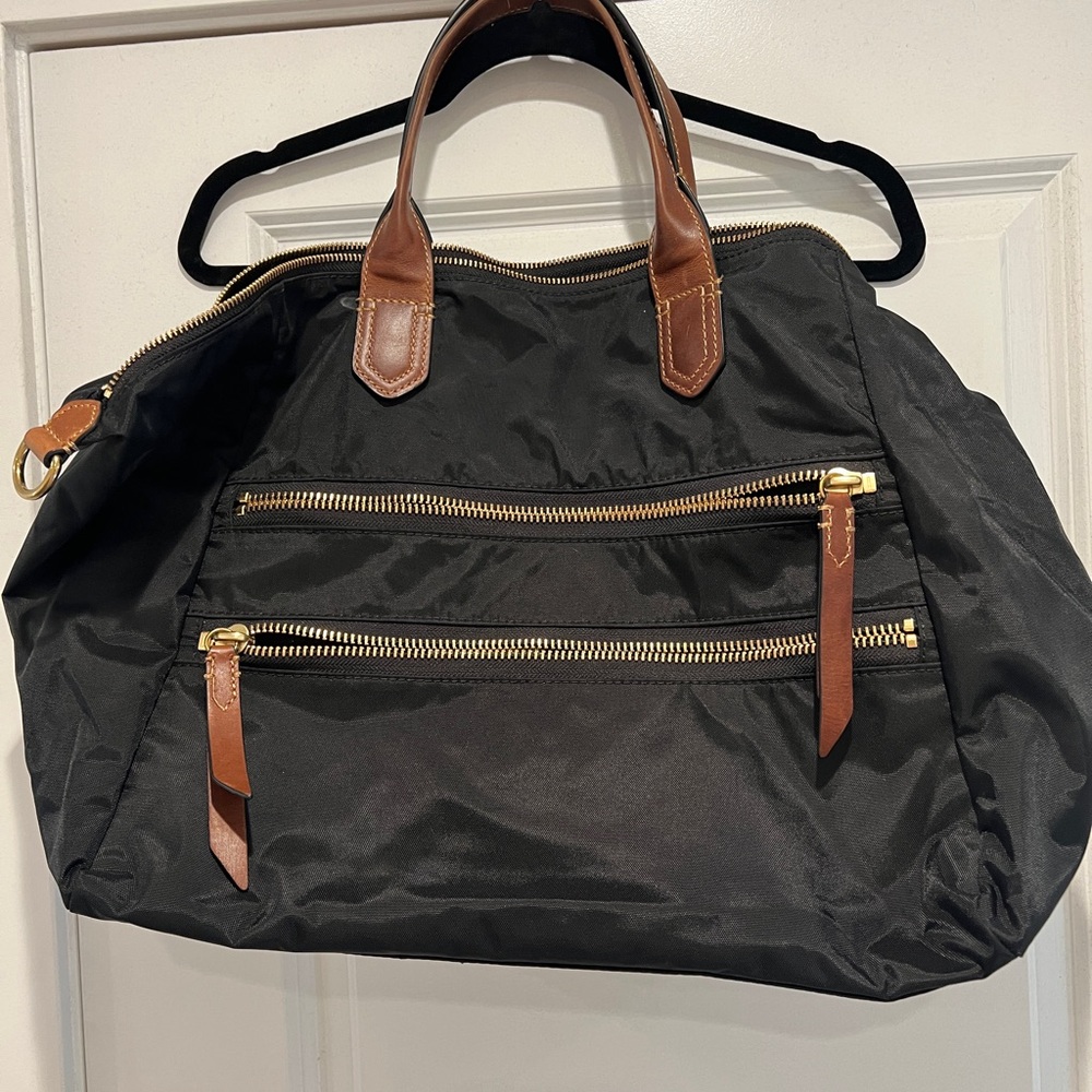 Frye black nylon duffle bag